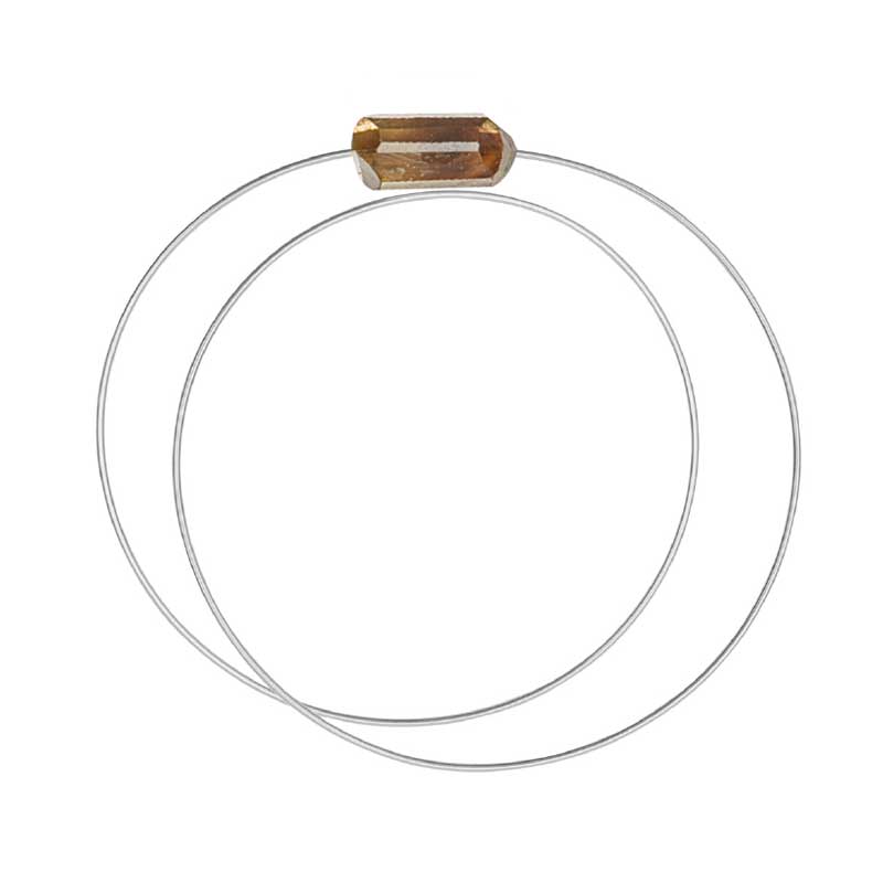 Circle Atomic Bangle with hand-cut Gemstones