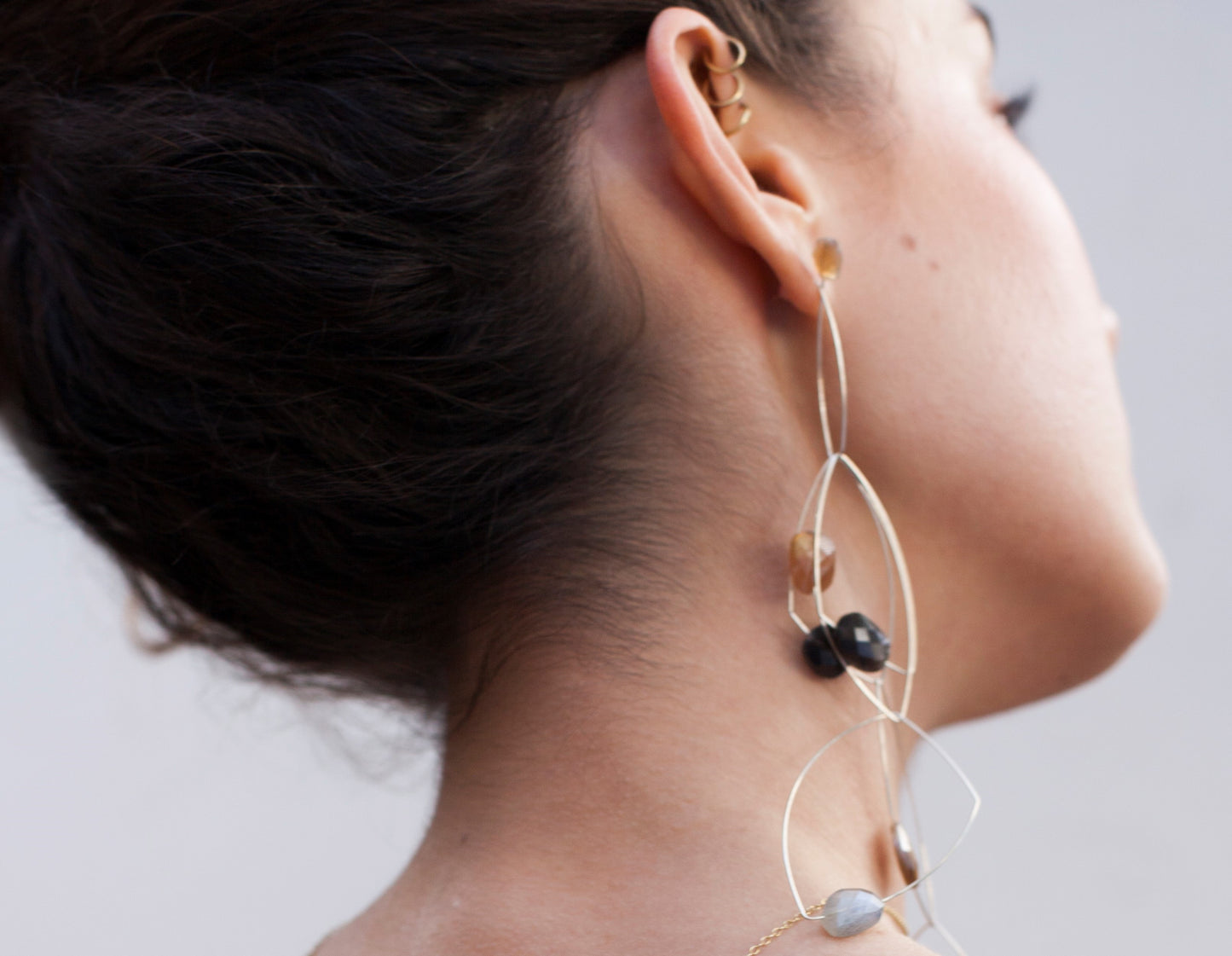 Circular 'Morph It!' Earrings with Gemstones