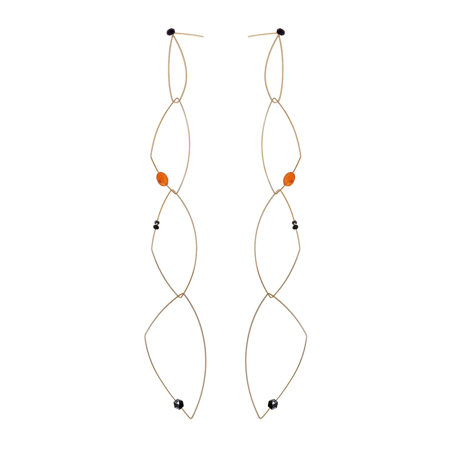 Multi Wear Earrings with Sodalite, Spinel and Carnelian