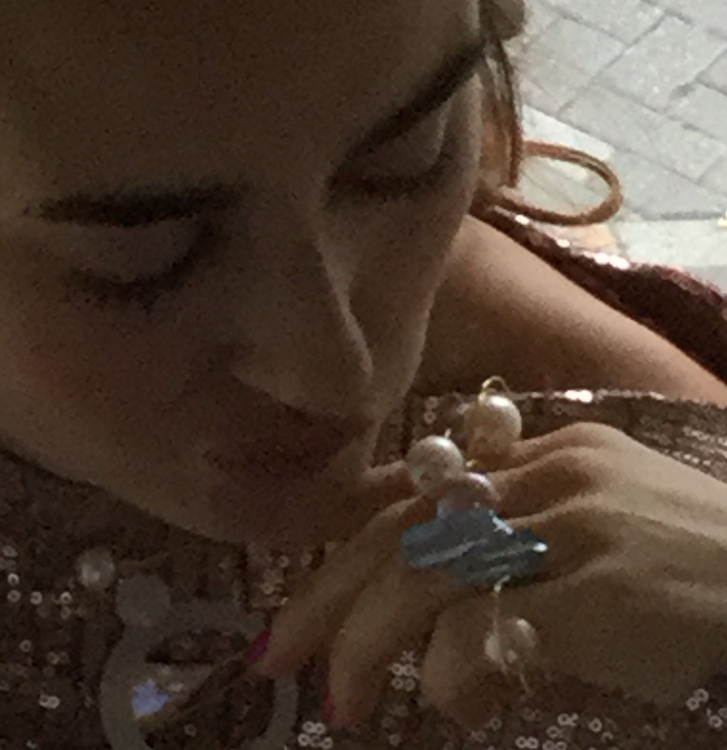 Teardrop Ring with Natural Freshwater Pearls