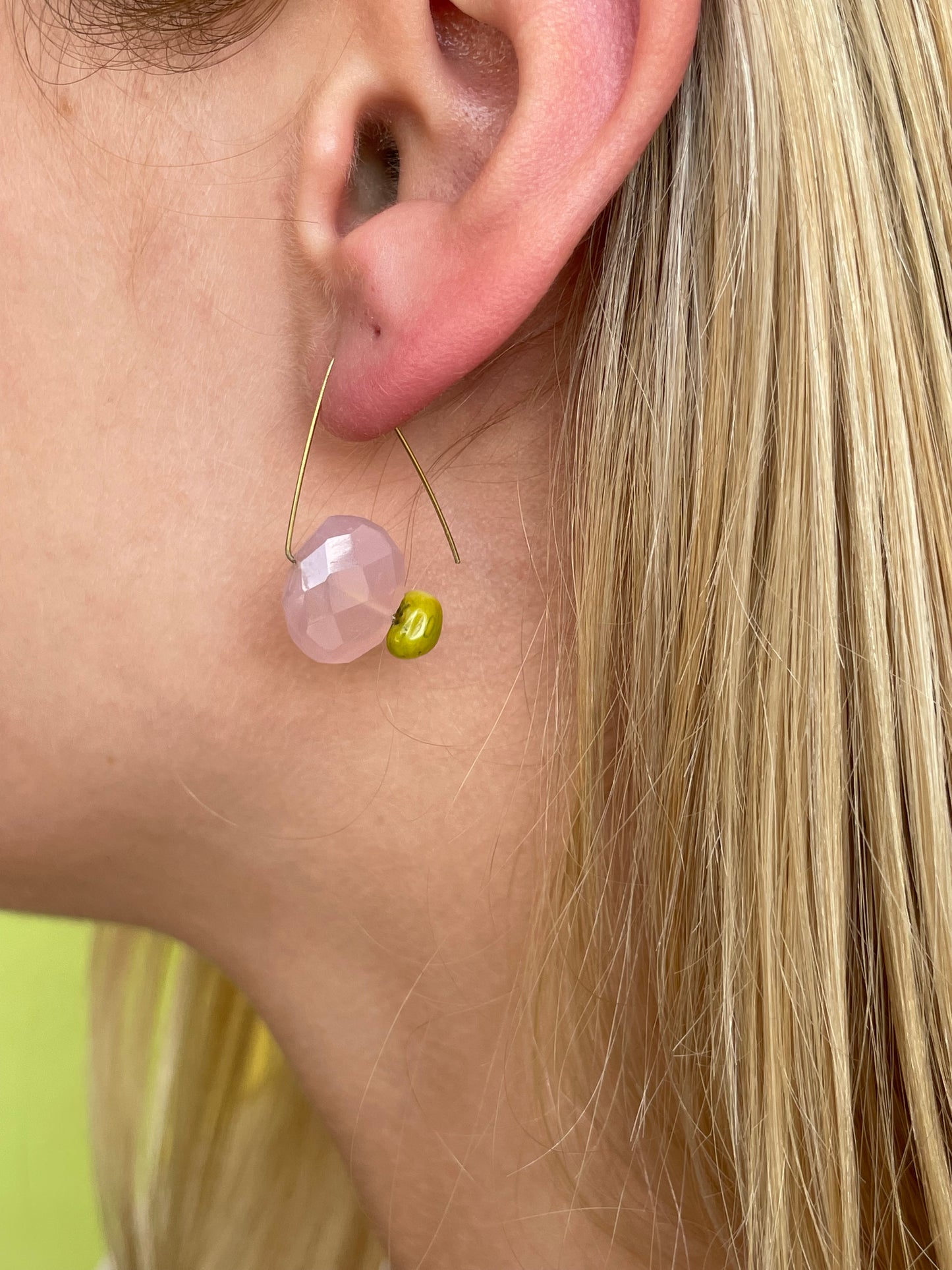 Petite Triangle Lobe Huggers with Orange Coral and Blue Turquoise