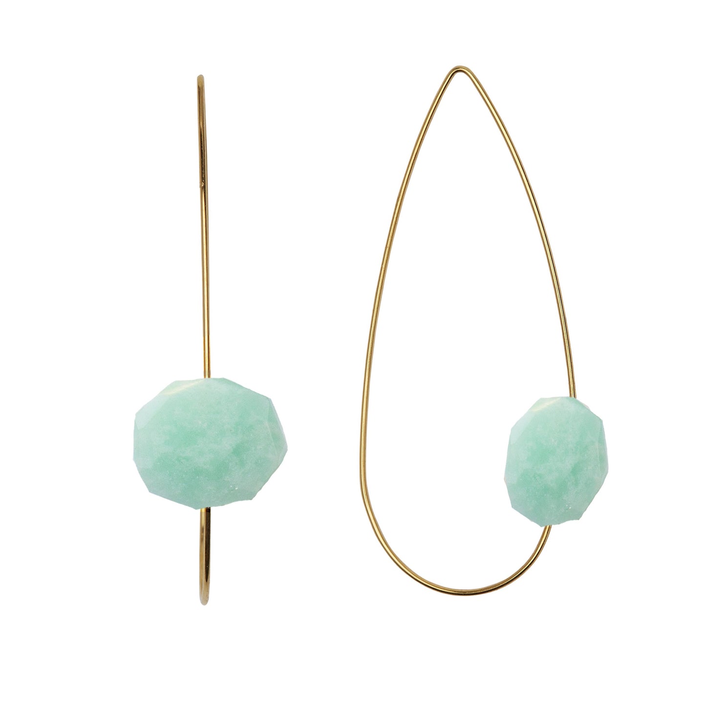 Pointed Drop Earrings with Gemstones - more fabulous colours