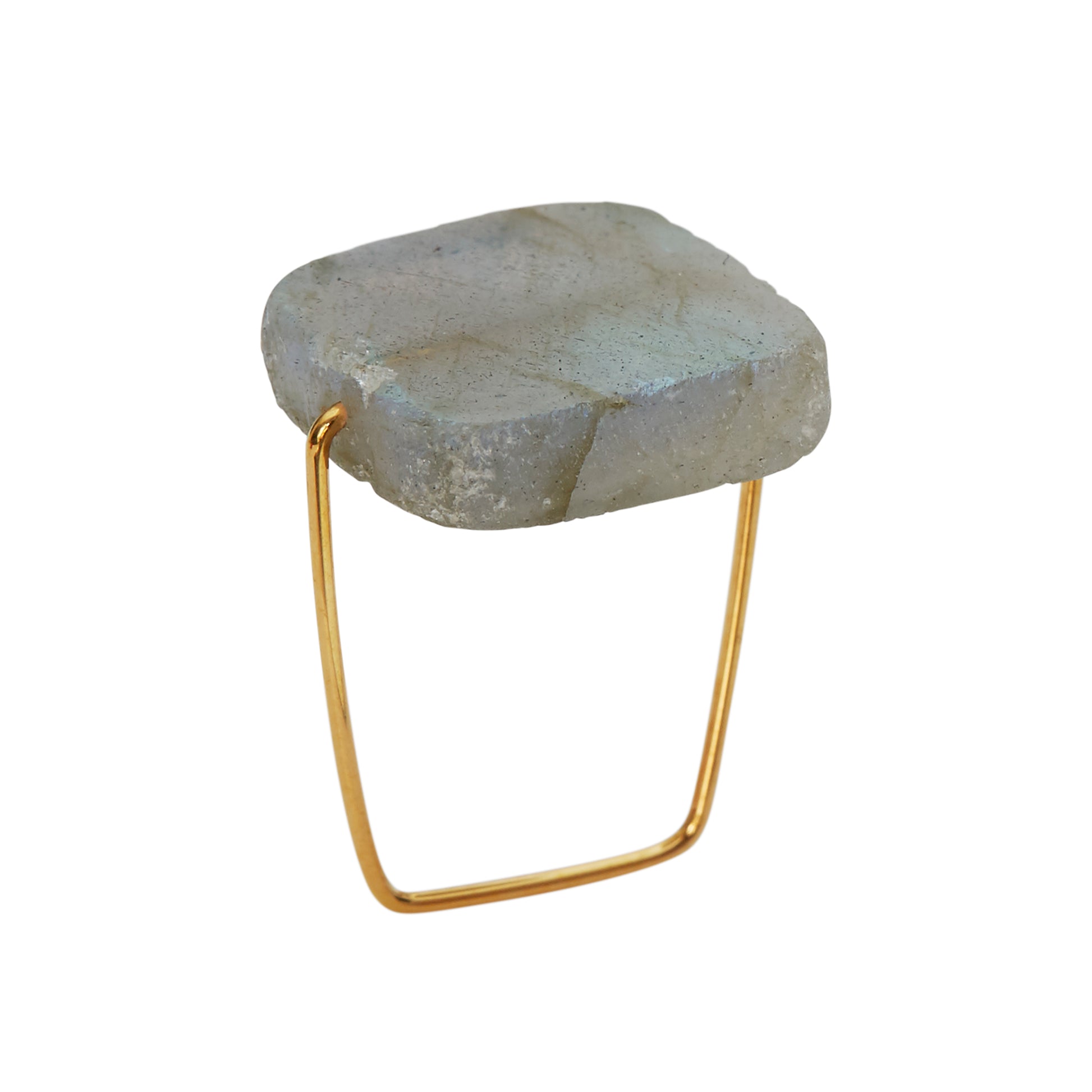 Square Ring with Labradorite Square