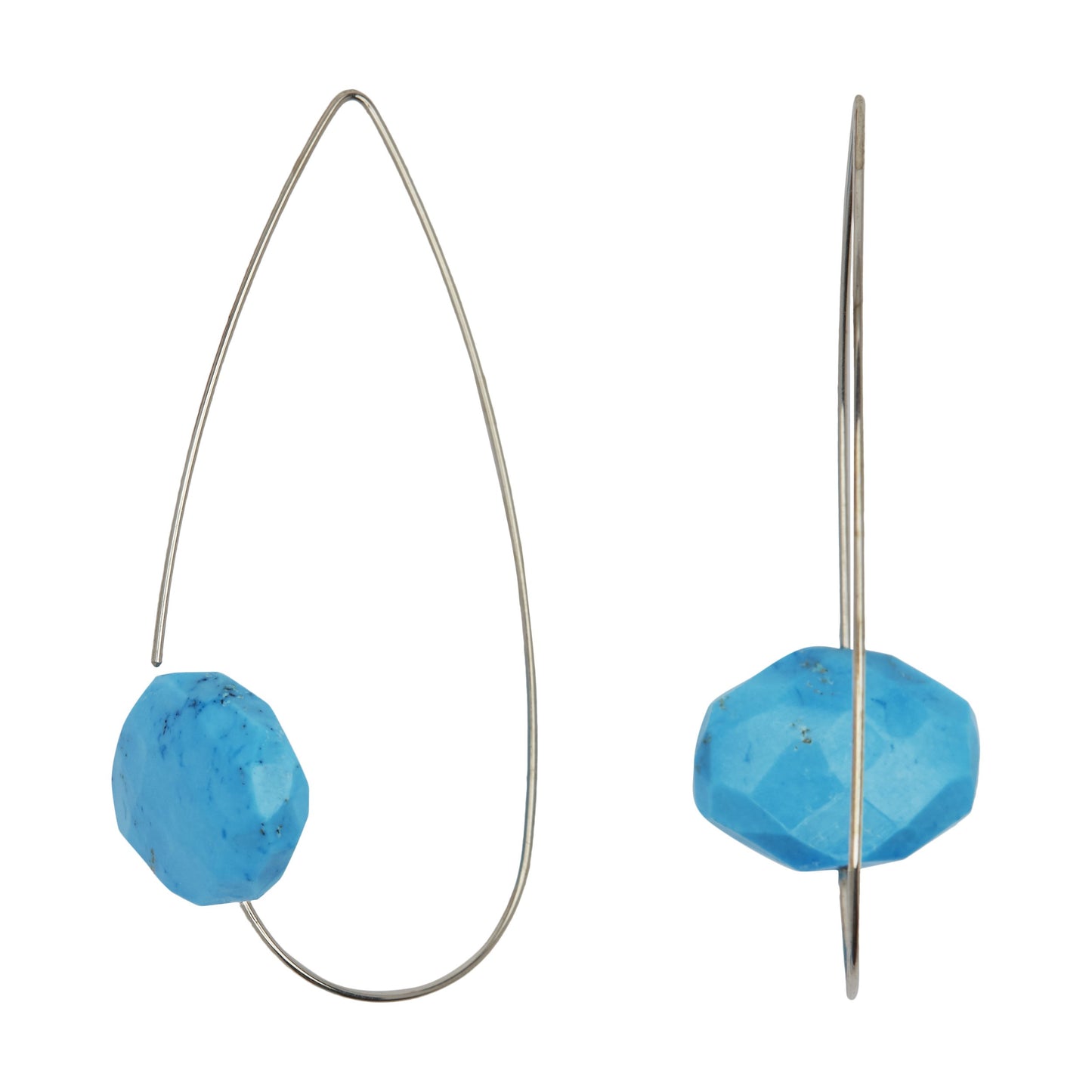 Pointed Drop Earrings with Gemstones - more fabulous colours