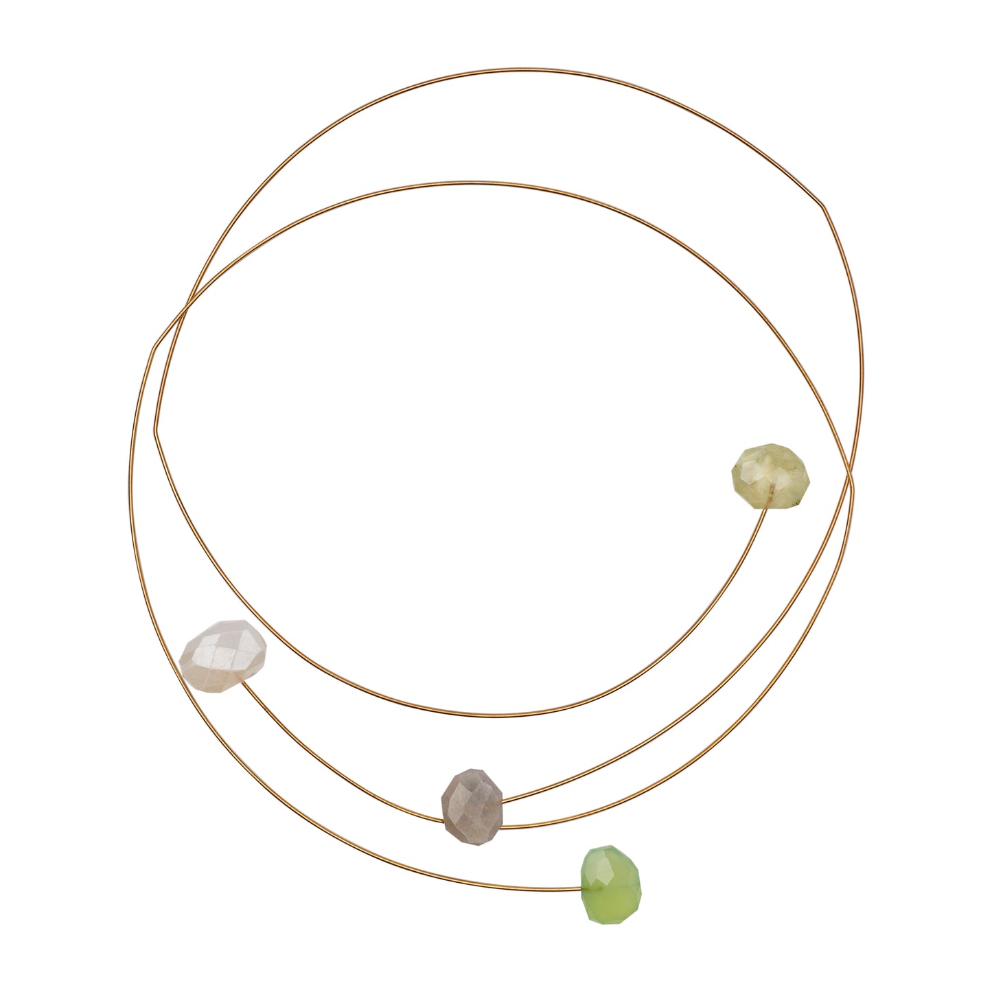 Circle Wrap Ring with Gold Pyrite