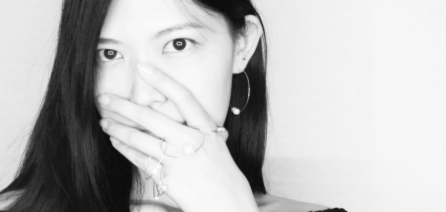 Small Round Hoops with Large Round Freshwater Pearls