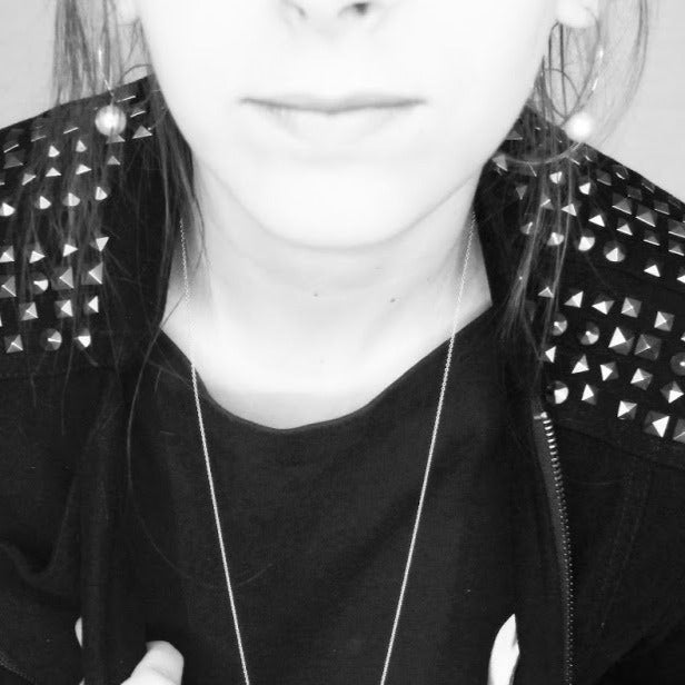 Angled Loop Earrings with Round Freshwater Pearls