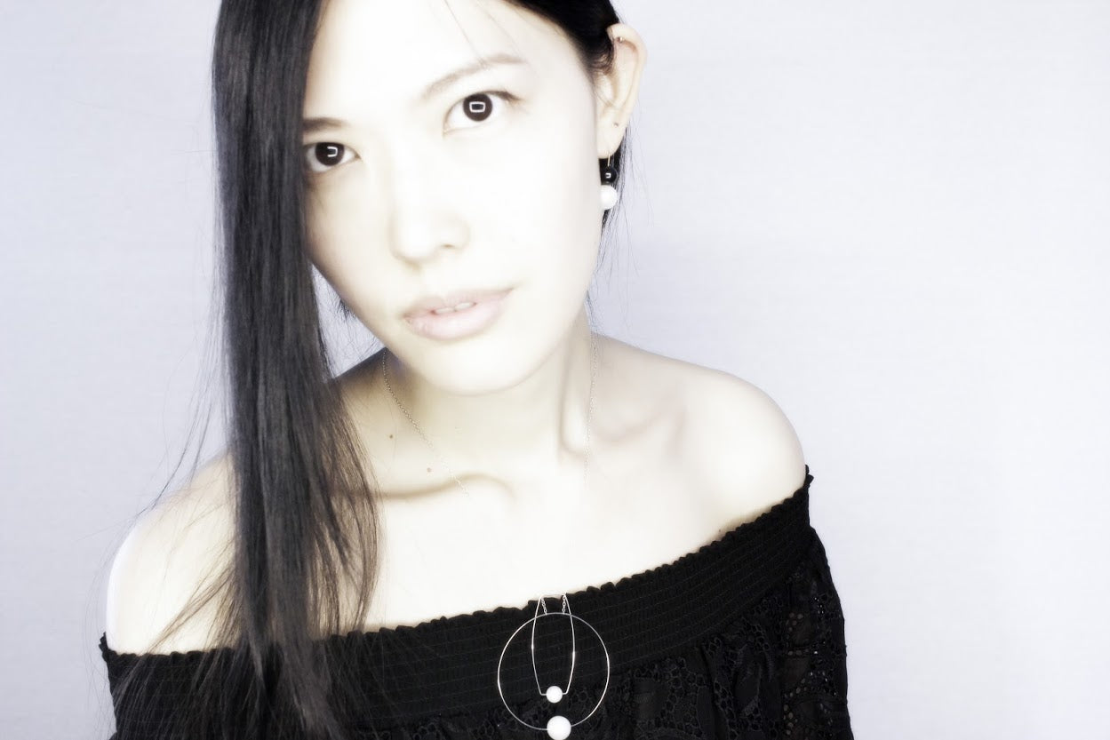 Multi Shape Pendant Necklace with Hand-Cut Gems (choices of colour combination)