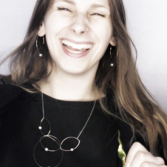 Signature 'Morph It' Multi Wear Abstract Necklace with Round Freshwater Pearls