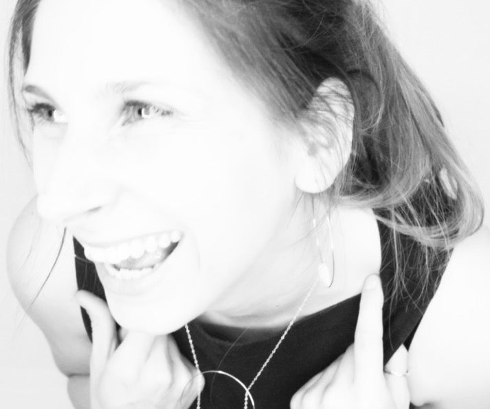 Large Circle Chain Necklace with Rock Crystal