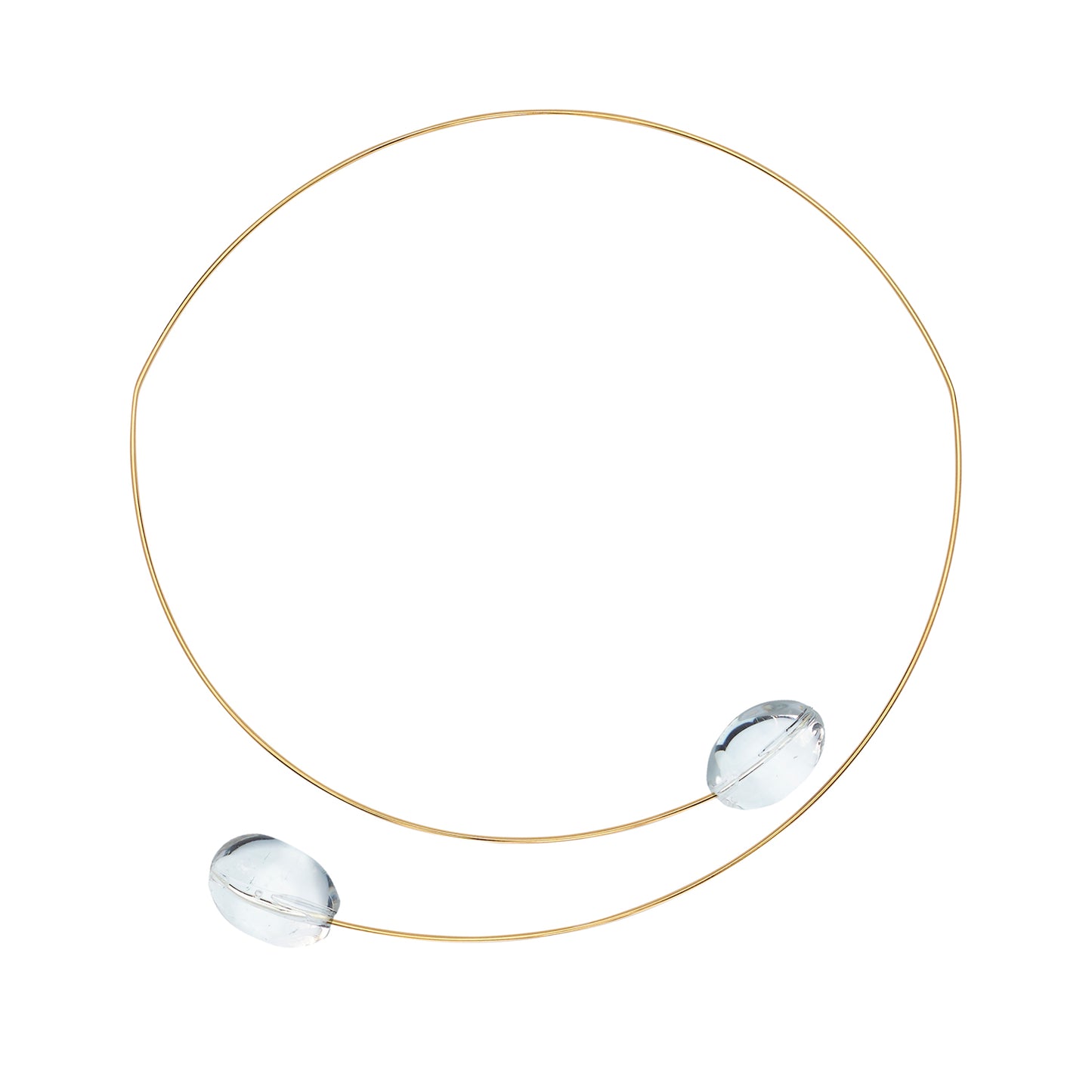 Asymmetric Neckwire with Rock Crystal