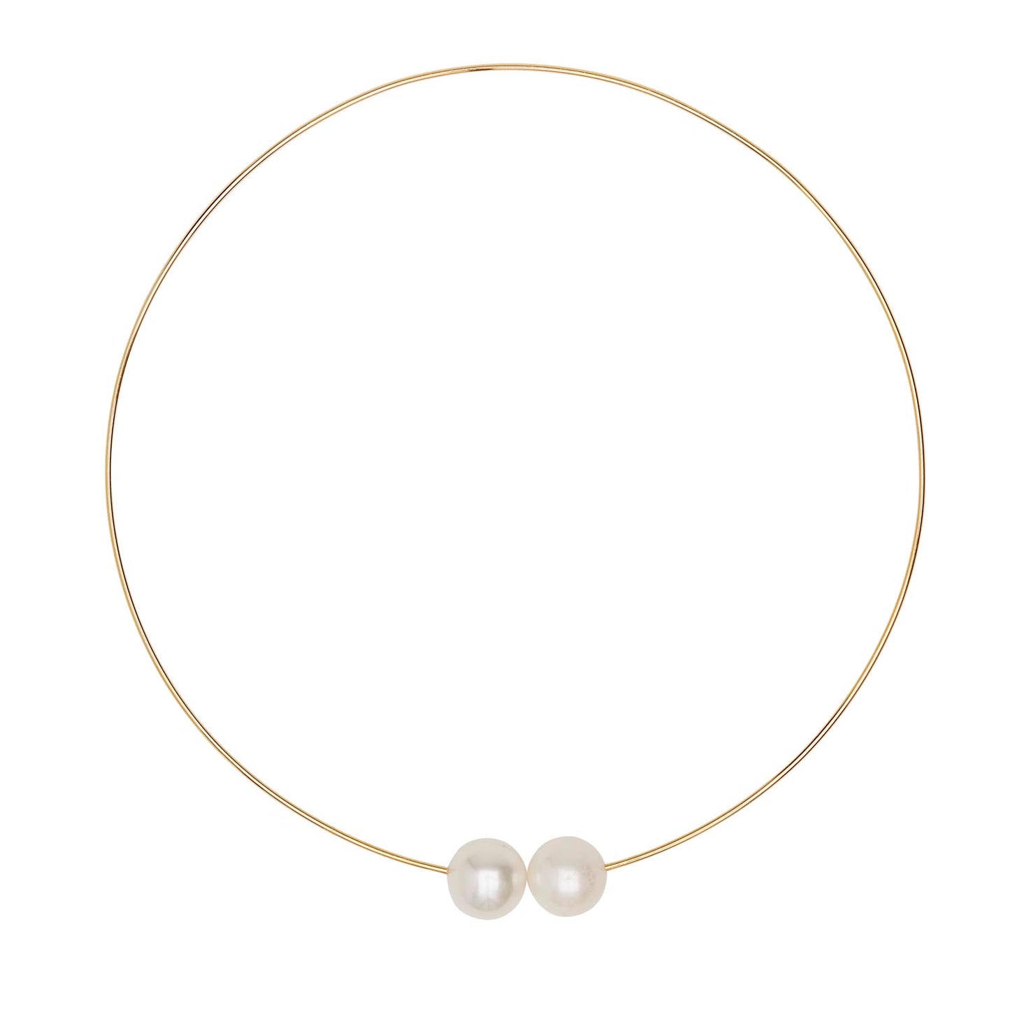 Round Neckwire with White Freshwater Pearls