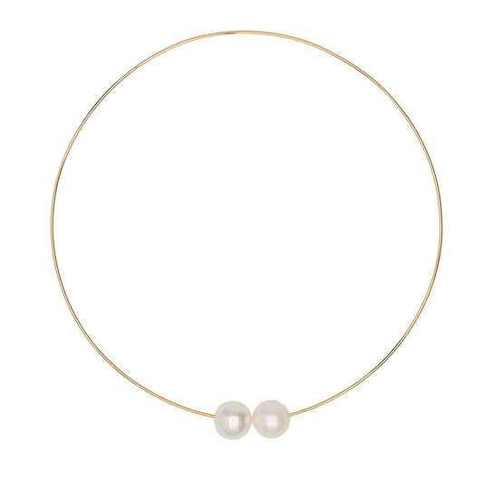 Round Neckwire with White Freshwater Pearls