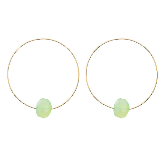 Medium Round Hoops with Gemstones - many fabulous colours