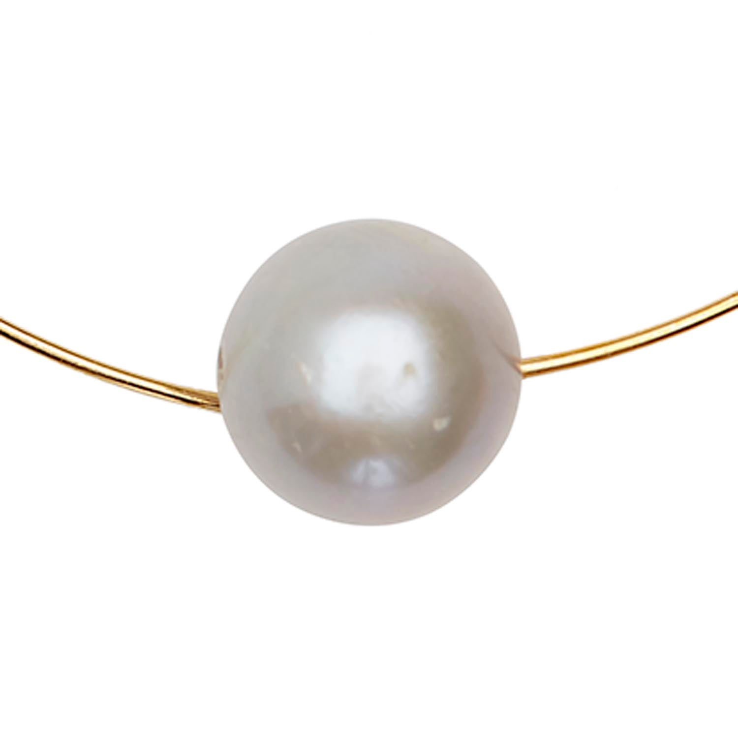 Medium Round Grey Hoops with Grey Pearls