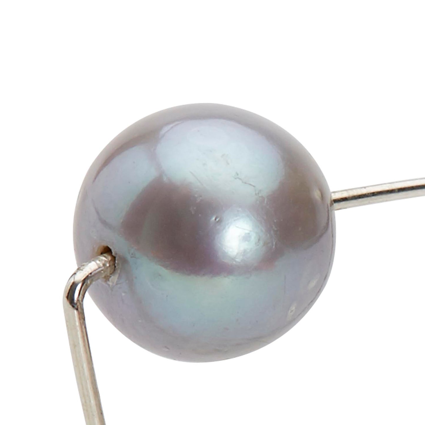 Square Ring with Grey Pearl