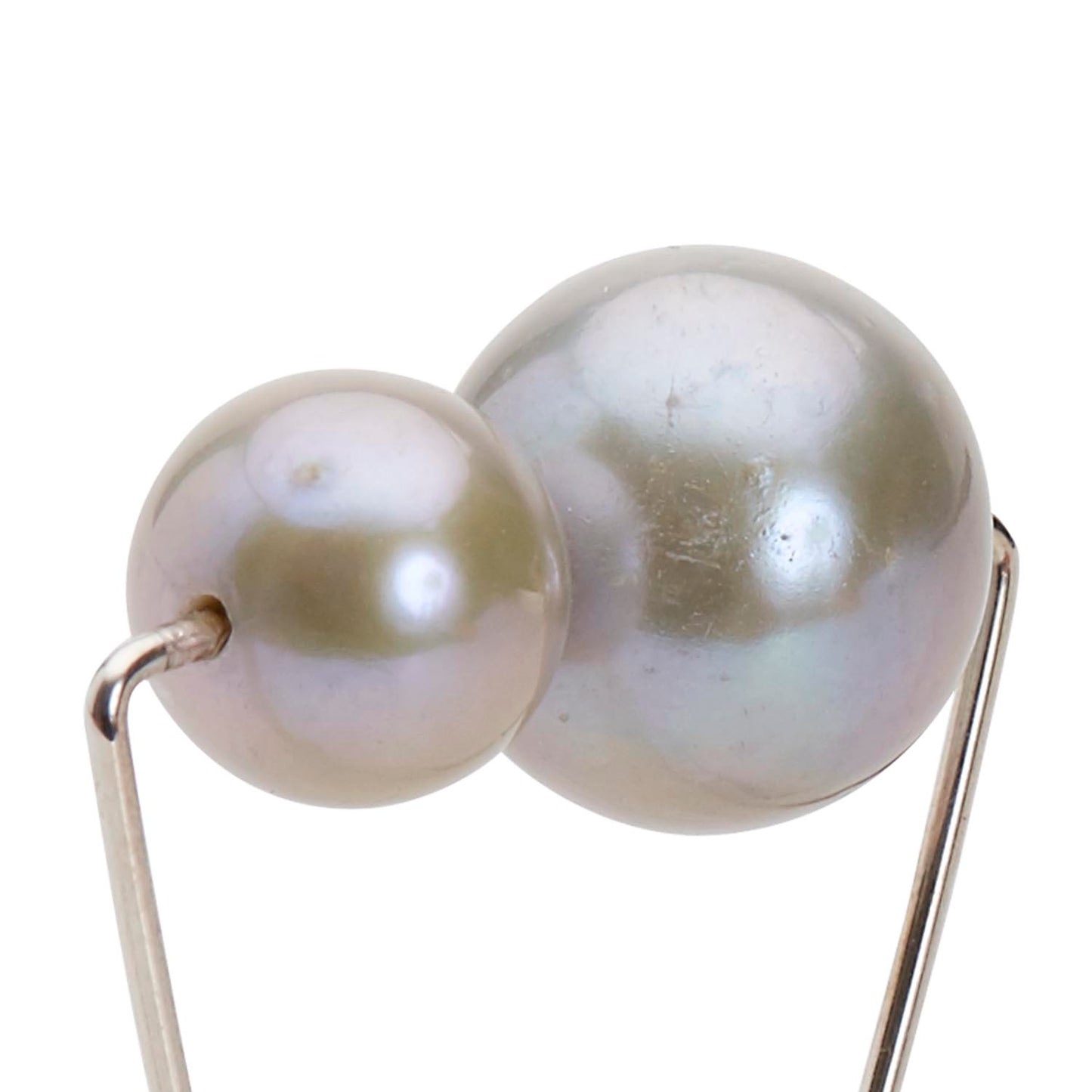 Square Ring with Grey Pearls