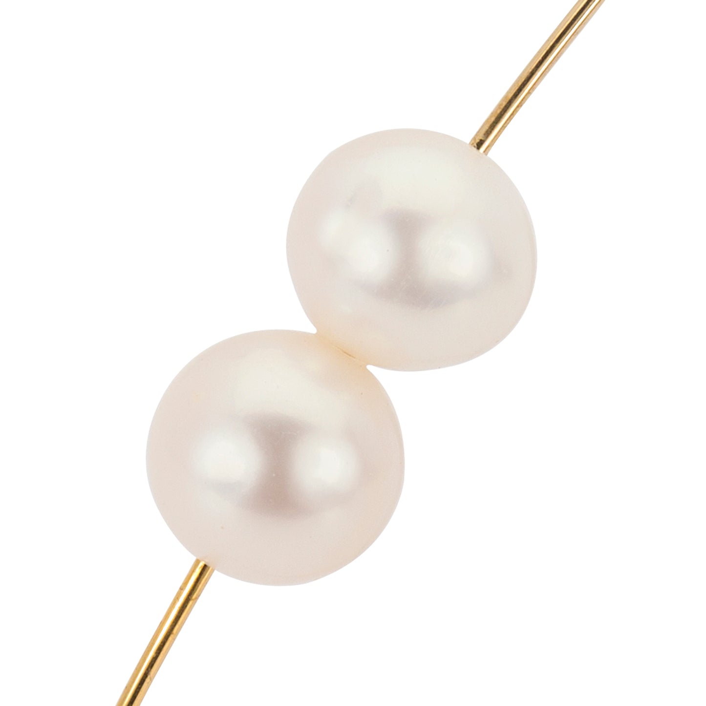 Triangle Bangle with Round Freshwater Pearls