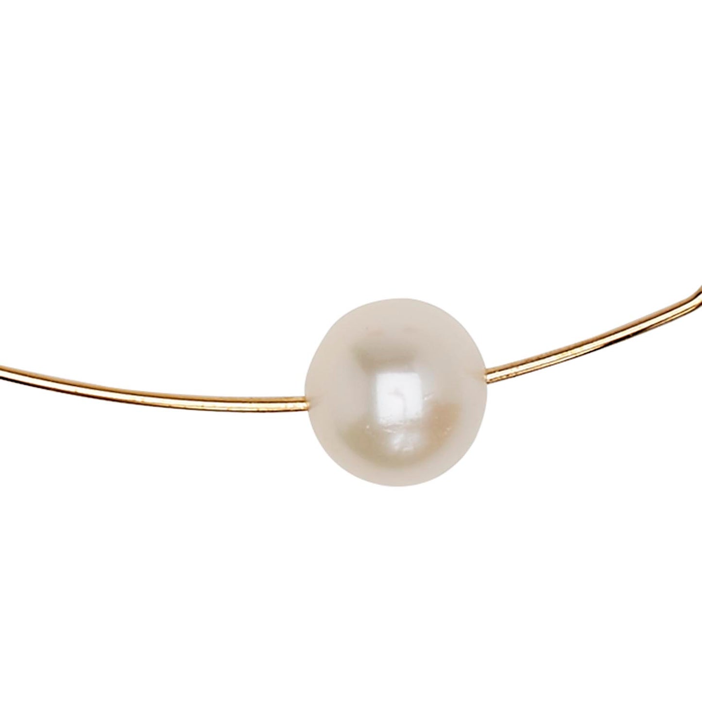 Large Square Pendant Necklace with White Pearl