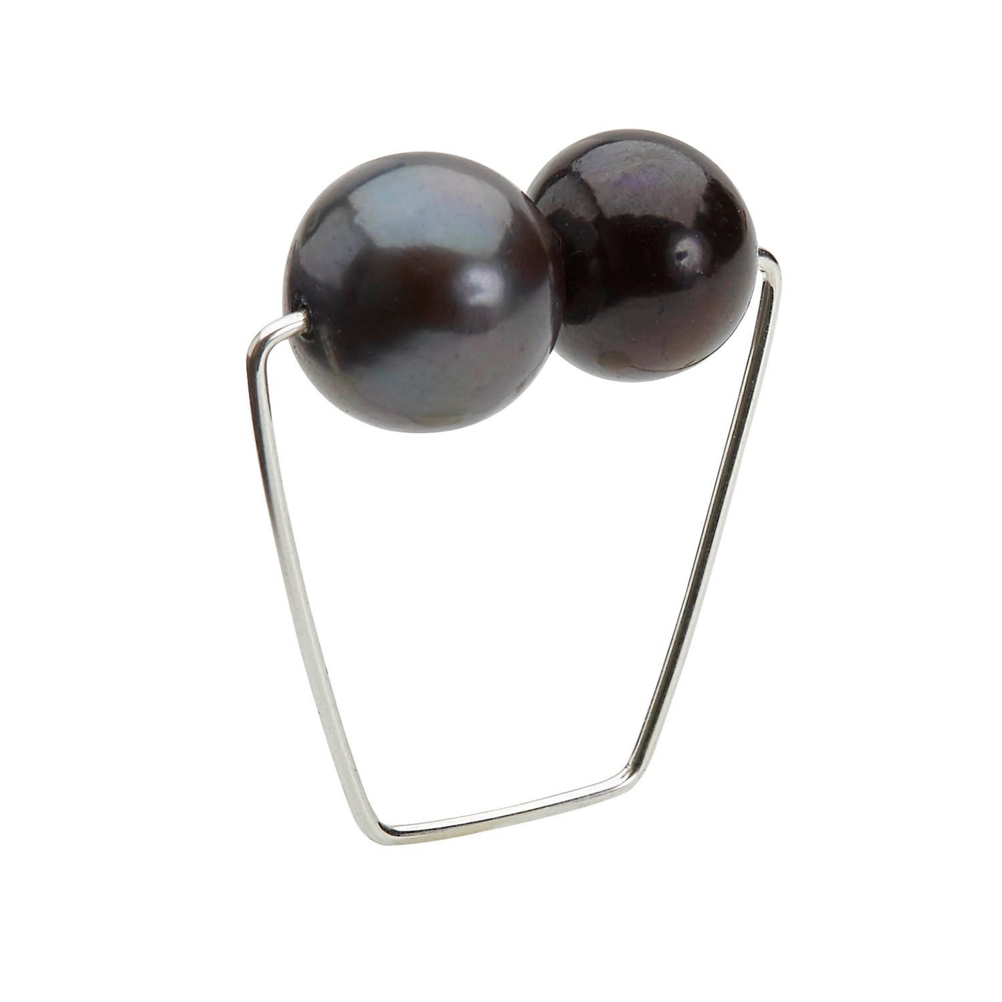 Sqaure Ring with Peacock Pearls