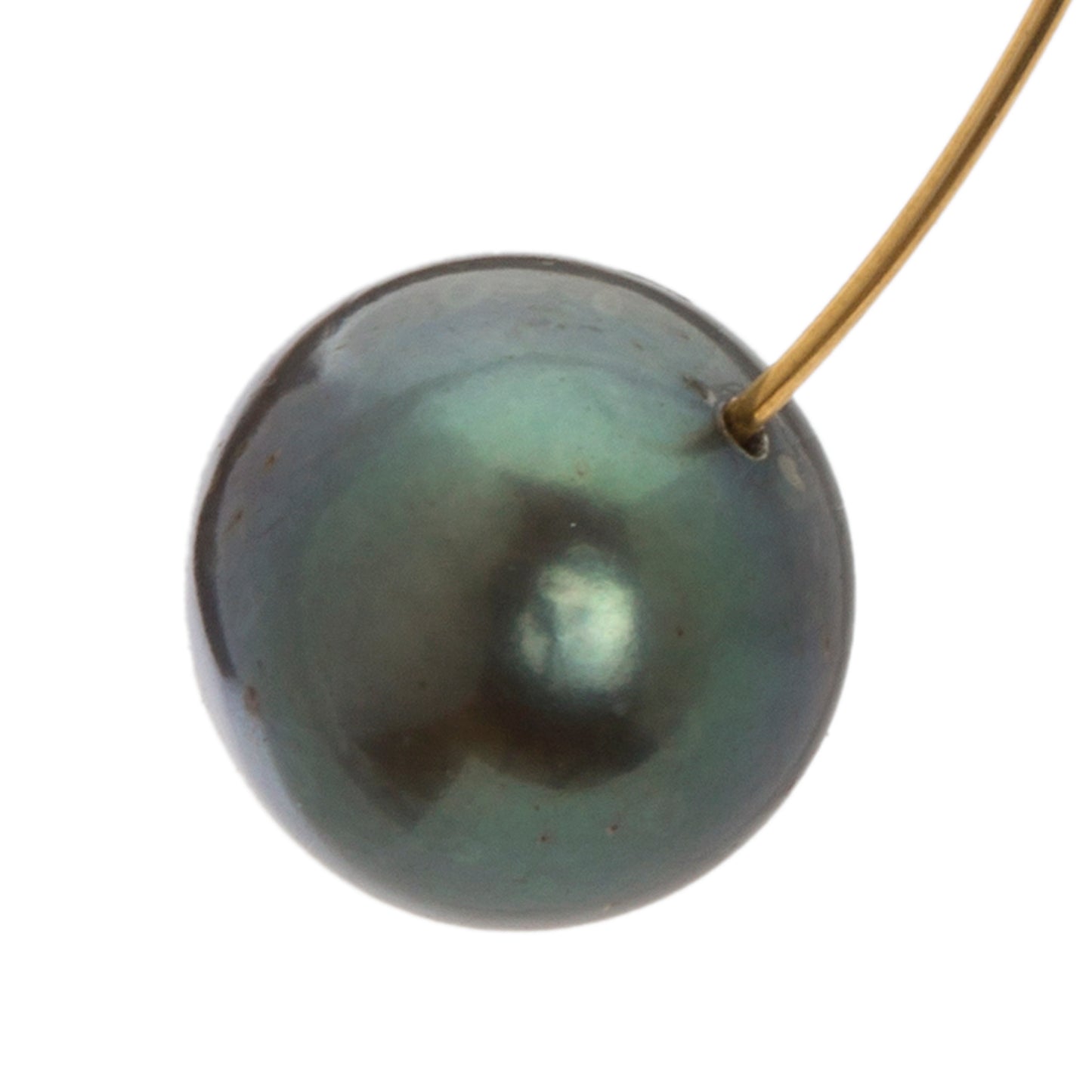 Long Curve Earrings with Peacock Pearls