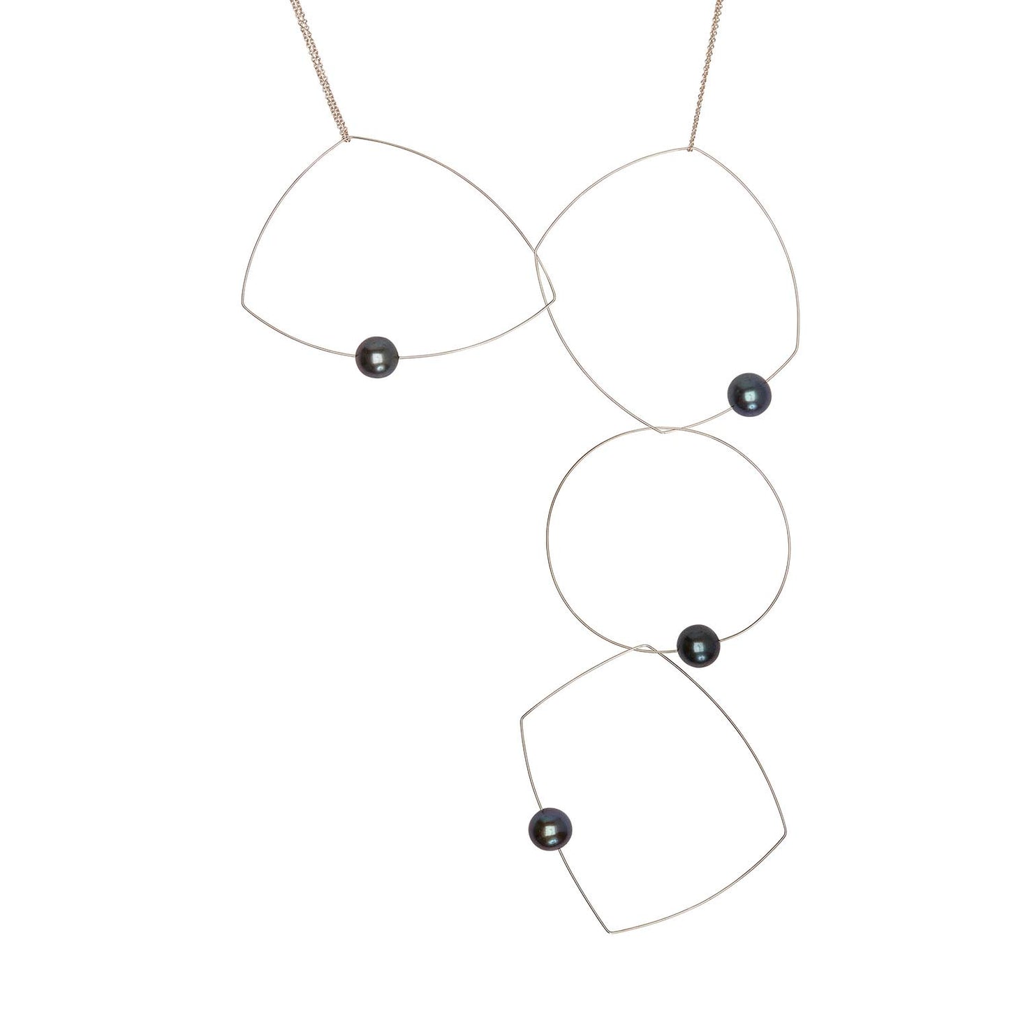 Multi Wear Statement Necklace with Peacock Pearls