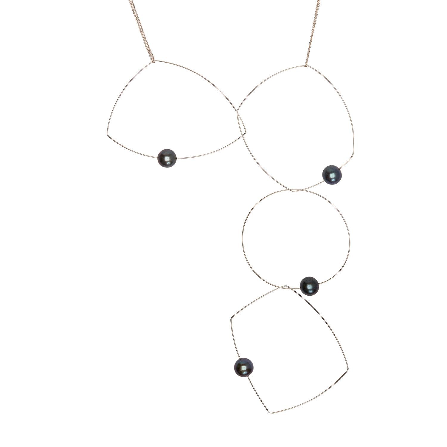 Multi Wear Statement Necklace with Peacock Pearls