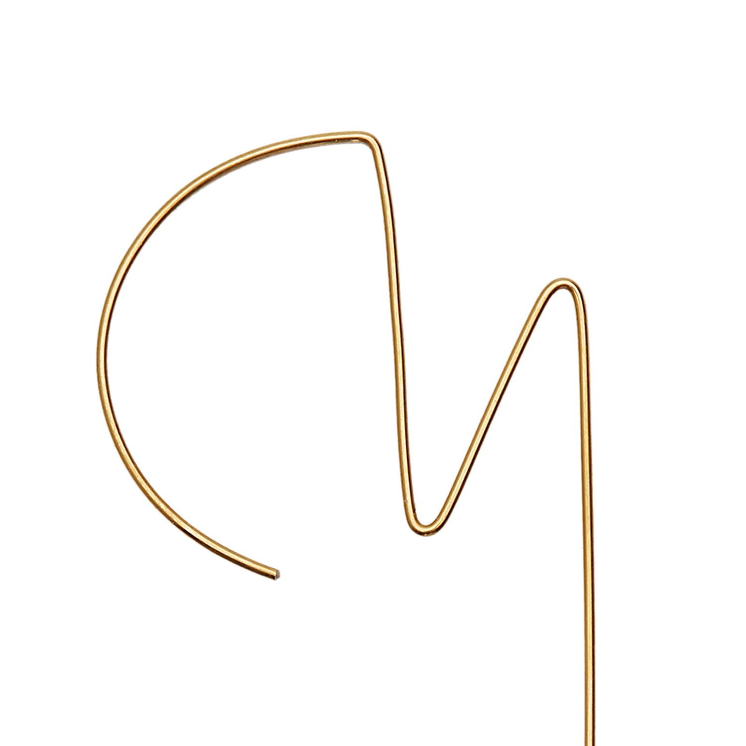 Large Round Zigzag Earrings with White Pearls