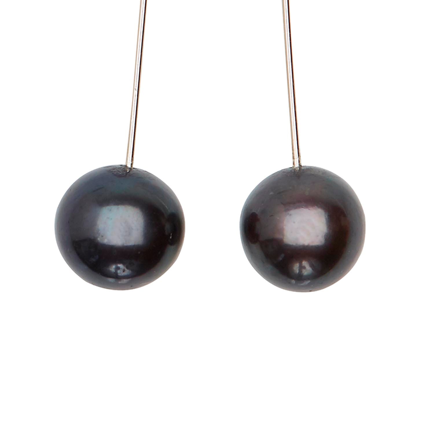 Round Zigzag Earrings with Peacock Pearls