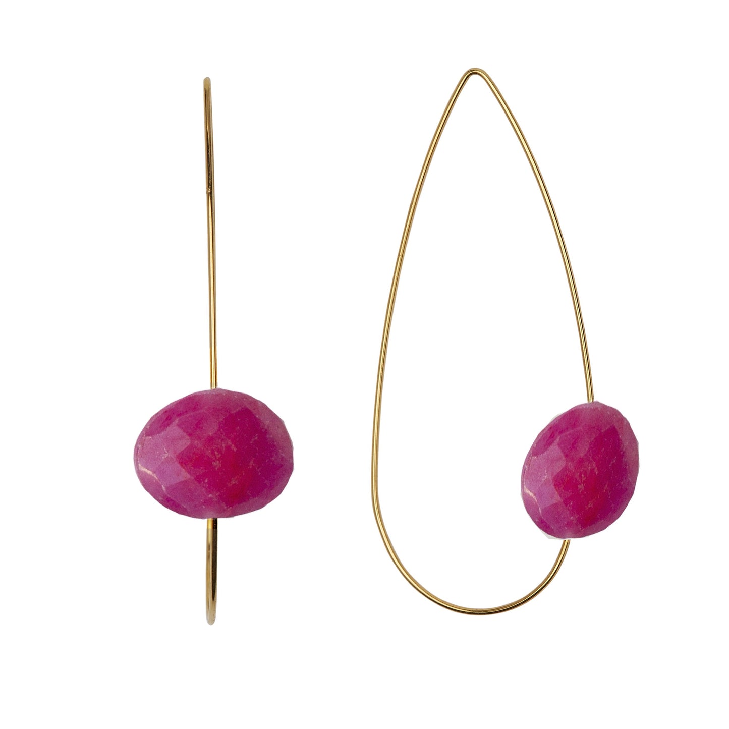Pointed Drop Earrings with Gemstones - more fabulous colours