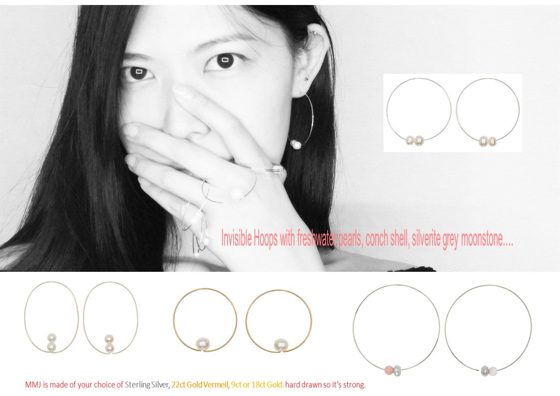 Extra Small Round Hoops with Freshwater Pearls