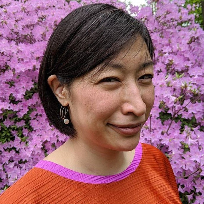 Cubist Earrings with Large White Freshwater Pearl Baroque Drop