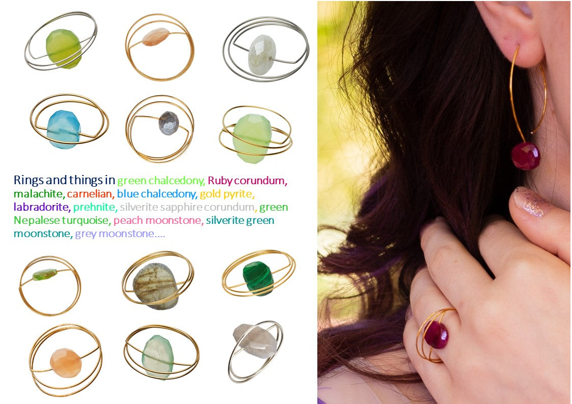 Square Ring with Grey Baroque Pearl