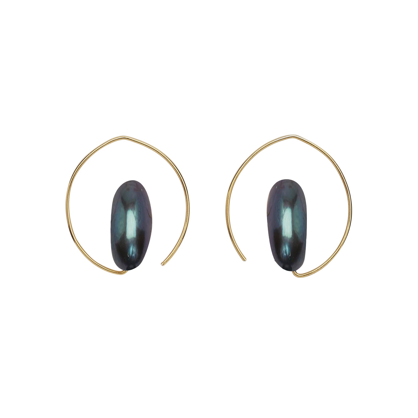 Petite Curl Earrings with Fresh Water Pearl