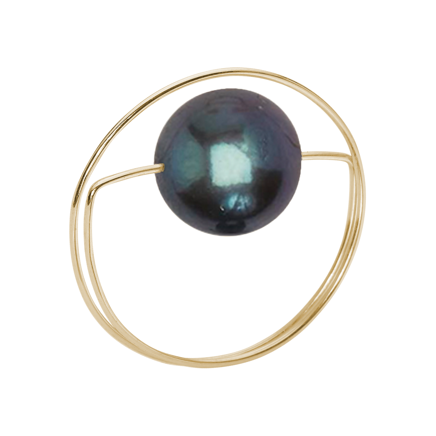 Circle Wrap Ring with Peach Ripley Baroque Pearl or Round Freshwater Pearl options