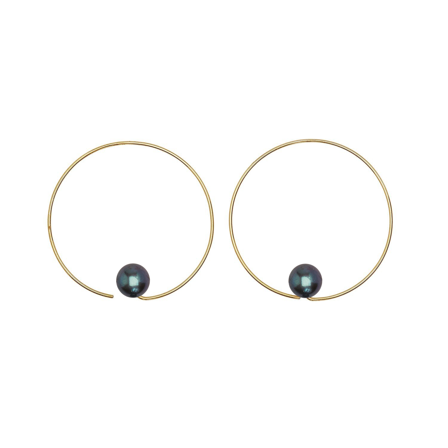 Extra Small Round Hoops with Freshwater Pearls