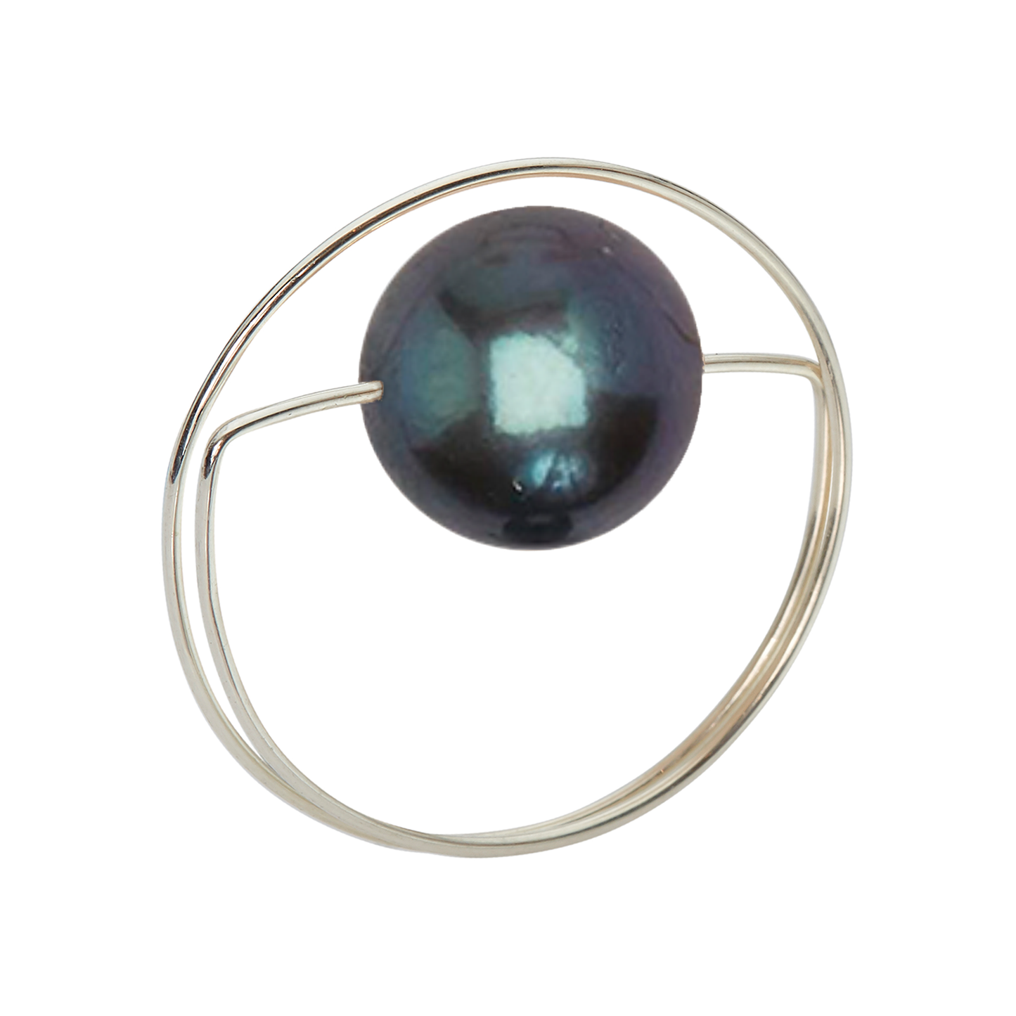 Circle Wrap Ring with Peach Ripley Baroque Pearl or Round Freshwater Pearl options