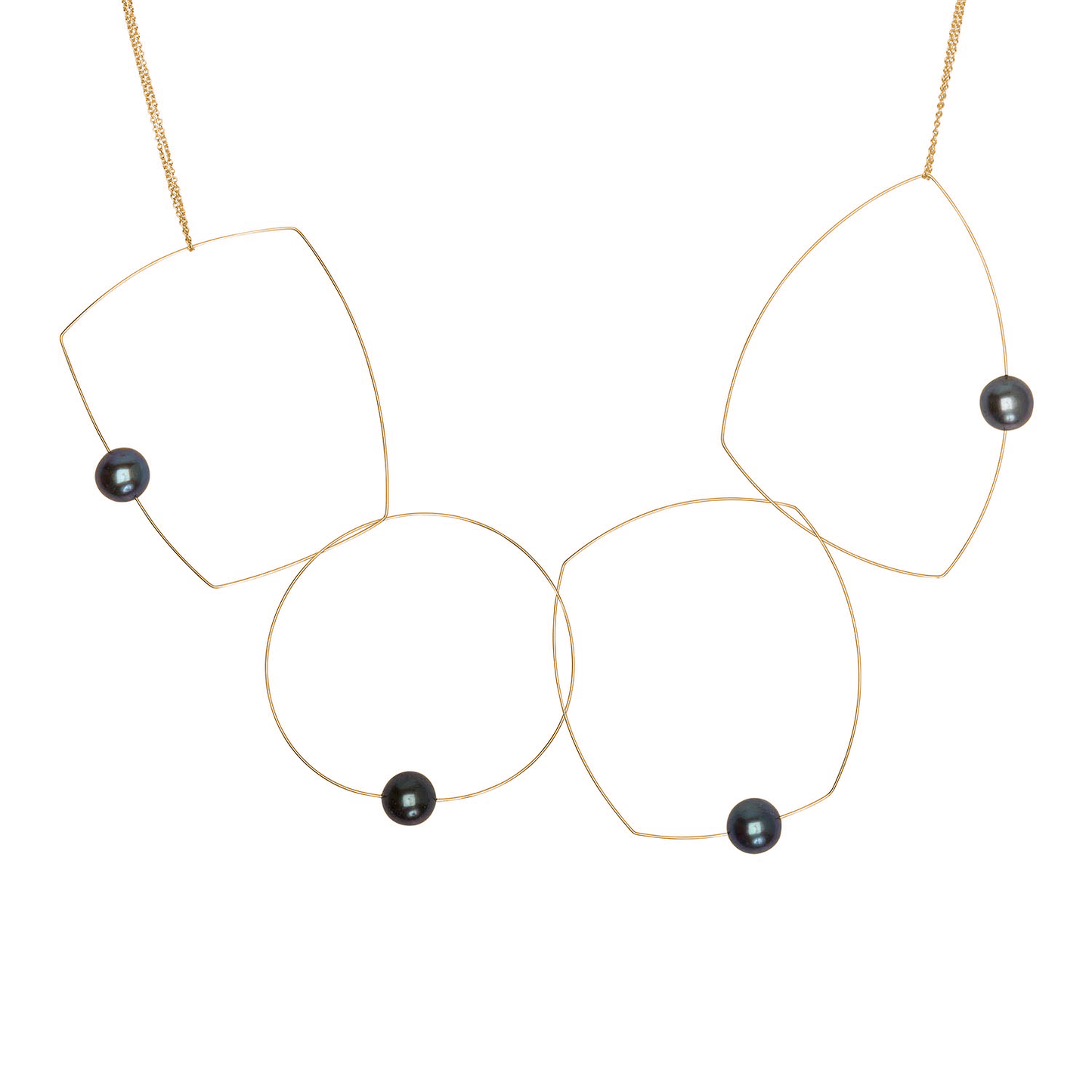 'Morph It!' Statement Necklace with Round Freshwater Pearls