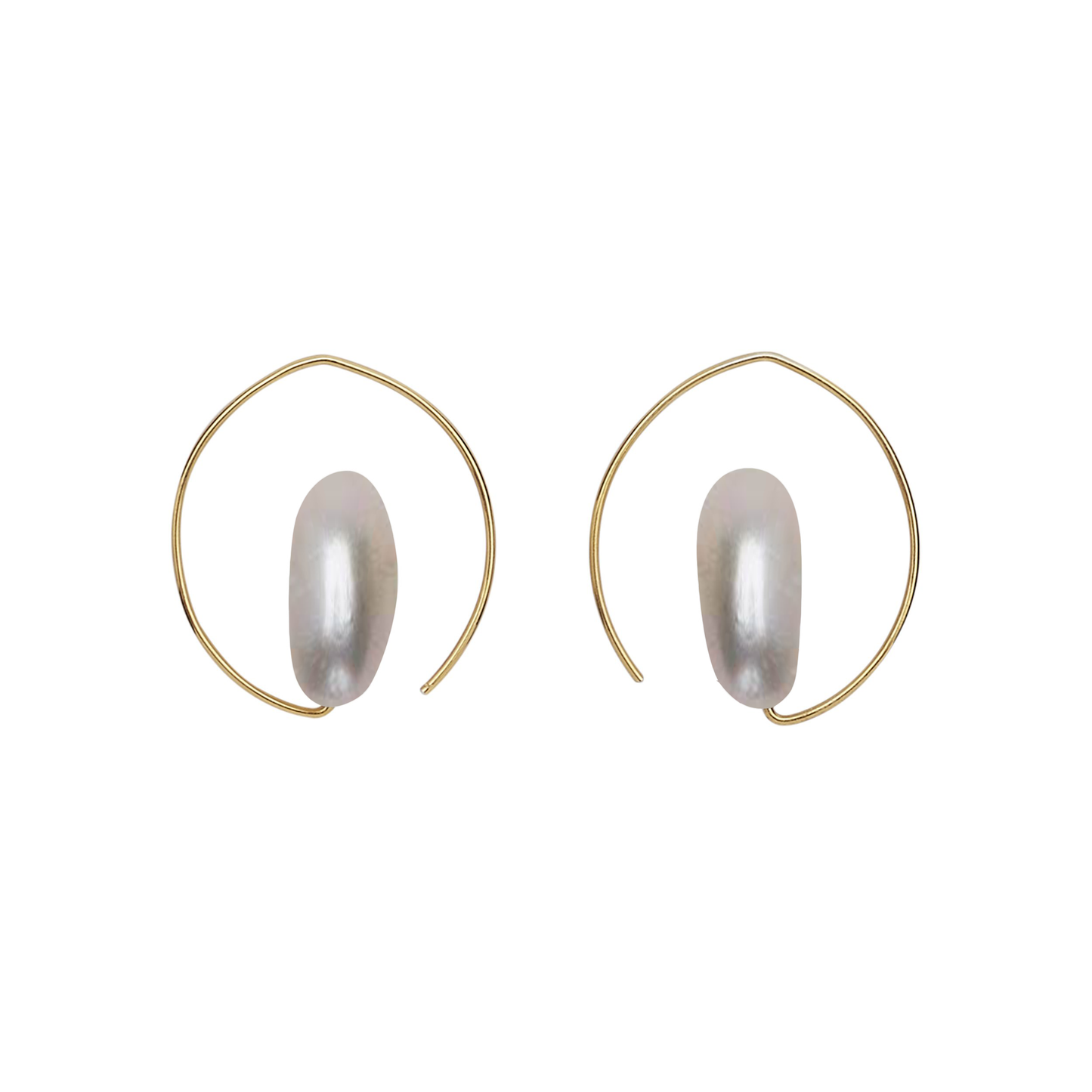 Petite Curl Earrings with Fresh Water Pearl