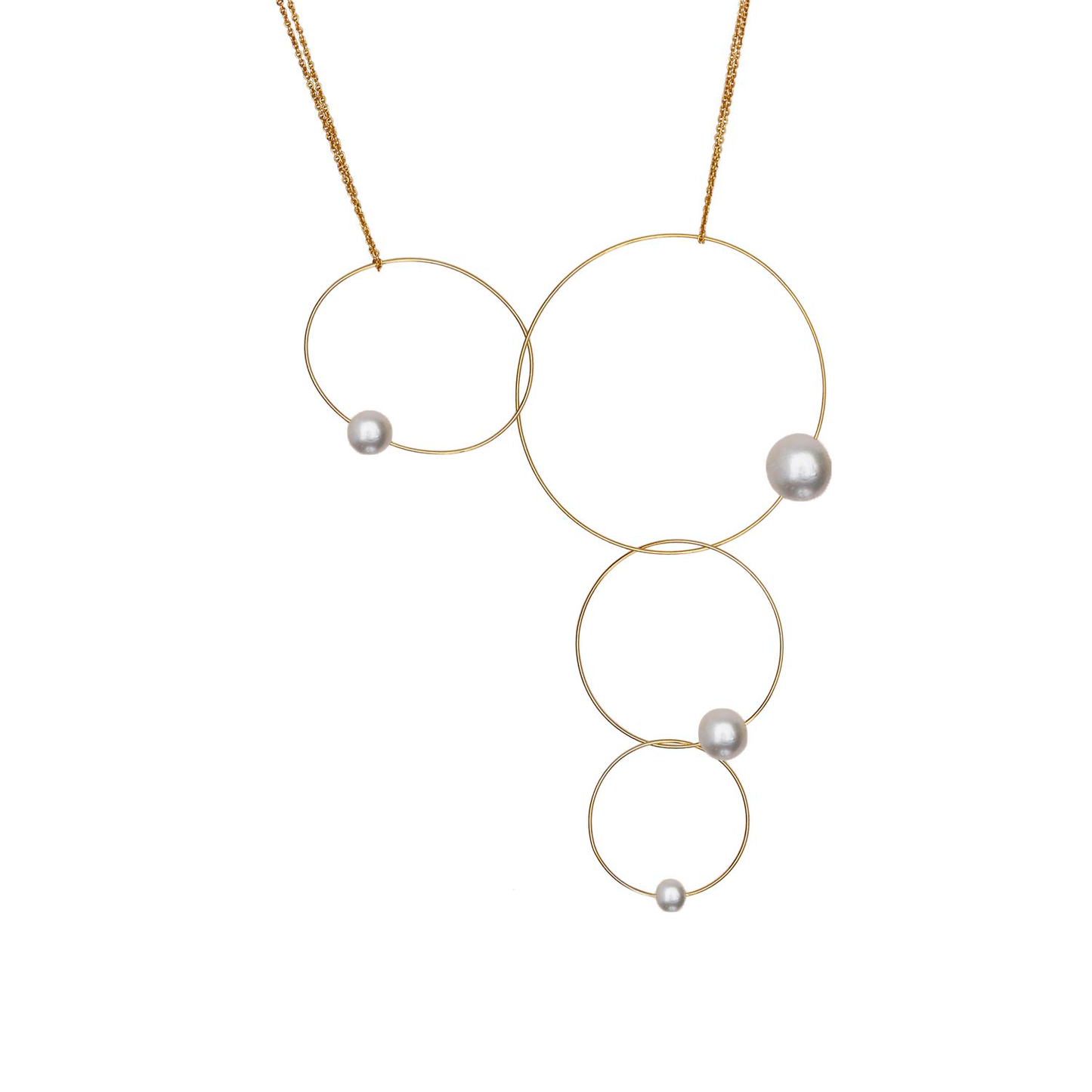 MMJ 'Morph It!' Hoop Necklace with Round Freshwater Pearls