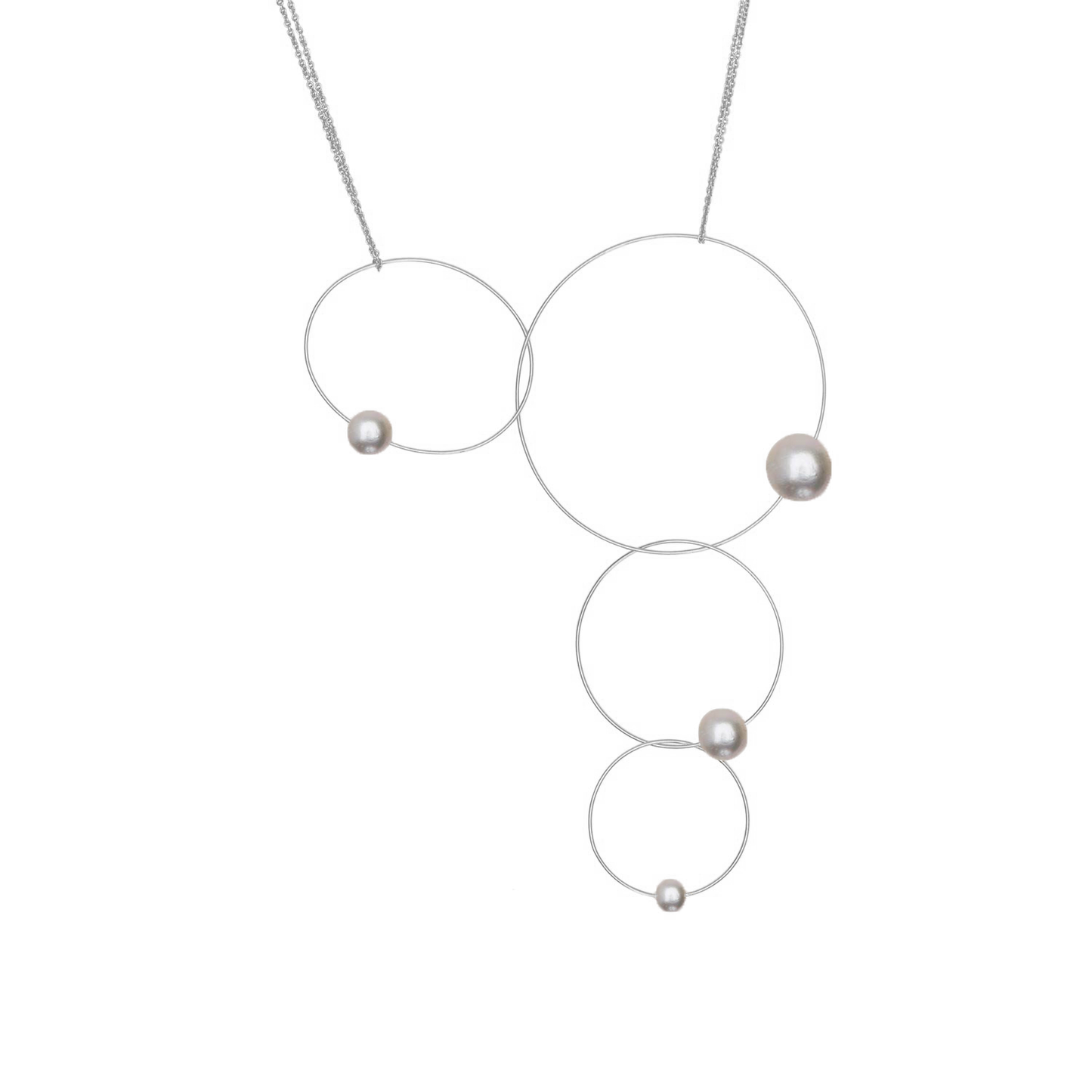 MMJ 'Morph It!' Hoop Necklace with Round Freshwater Pearls
