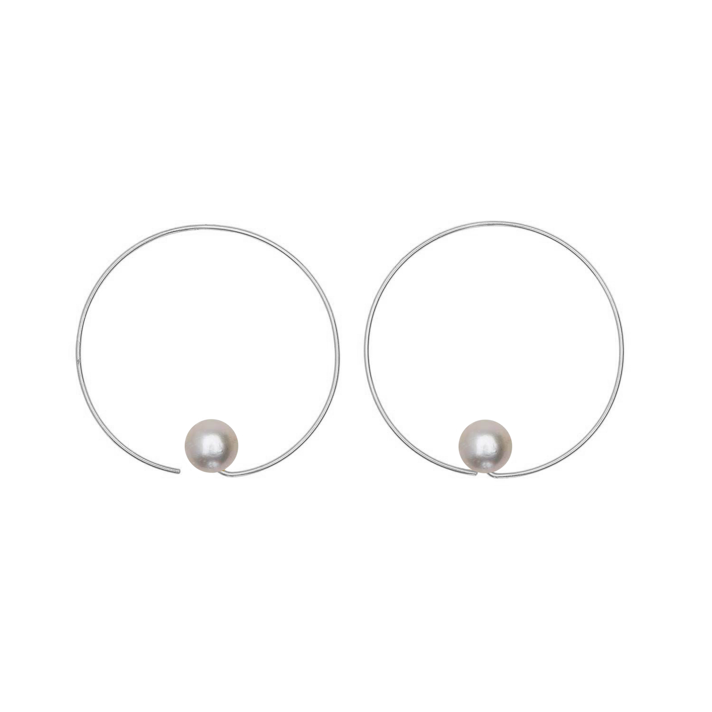 Extra Small Round Hoops with Freshwater Pearls
