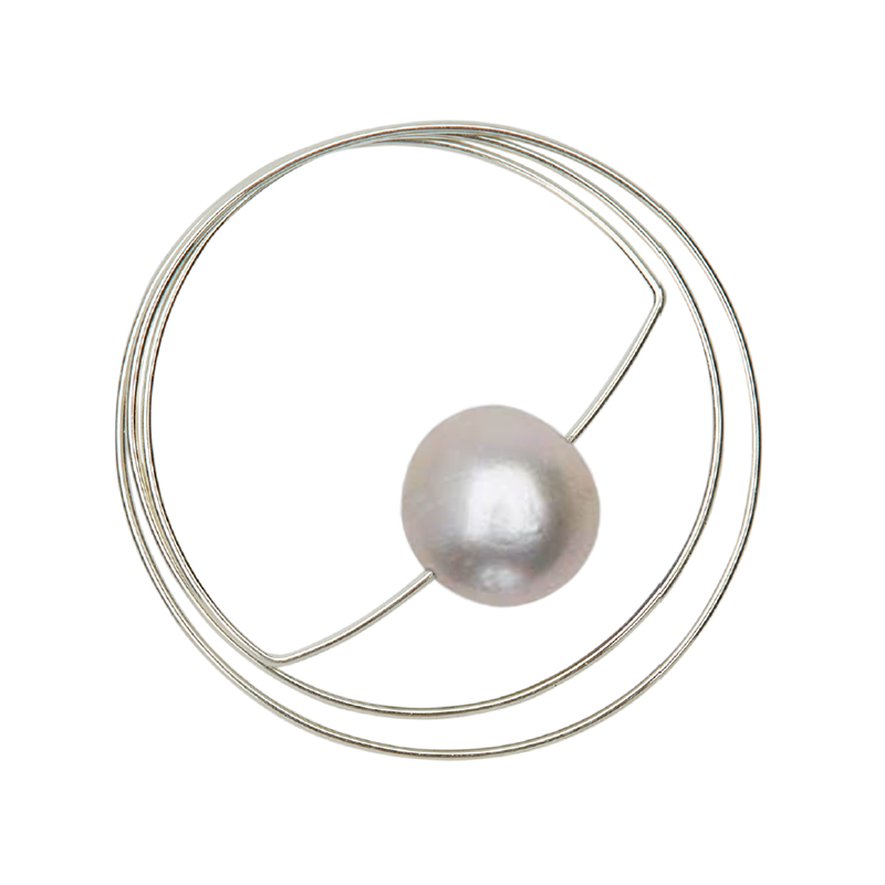 Circle Wrap Ring with Round Fresh Water Pearl (9mm)