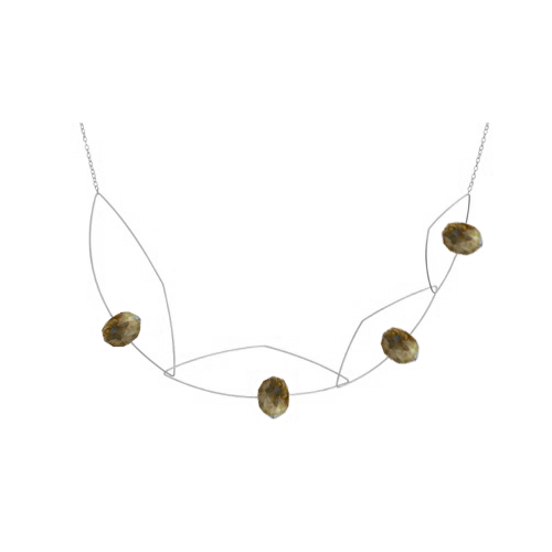 labradorite gemstone necklace silver