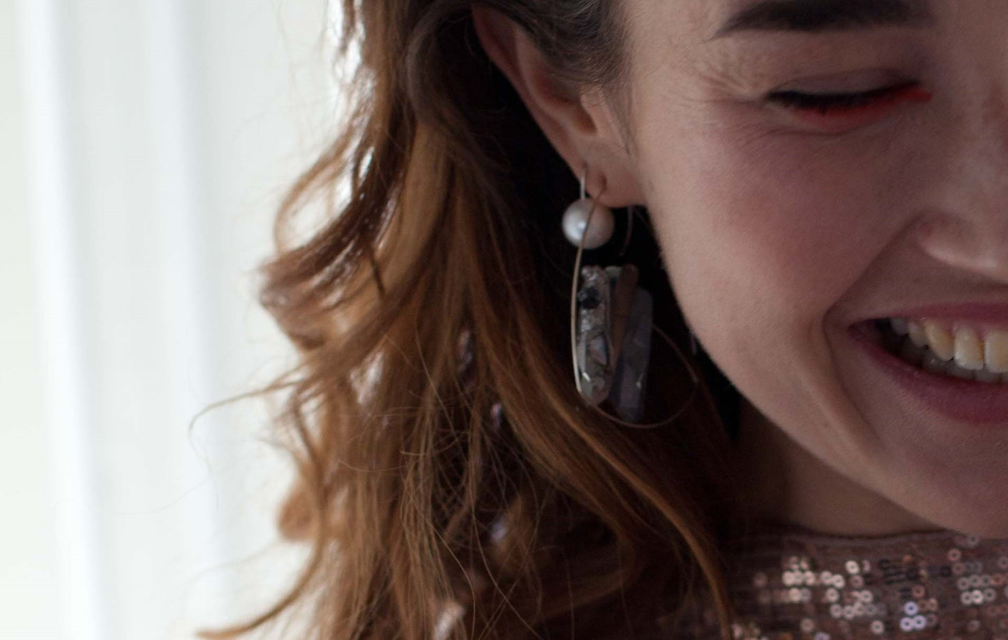 Triangle Bangle with Round Freshwater Pearl