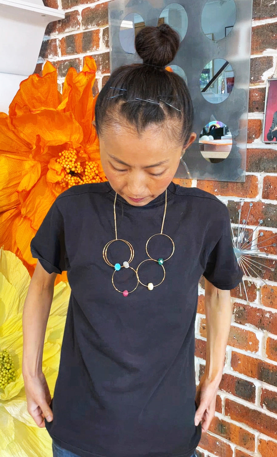 'Morph it!' Necklace with Colourful Gemstones