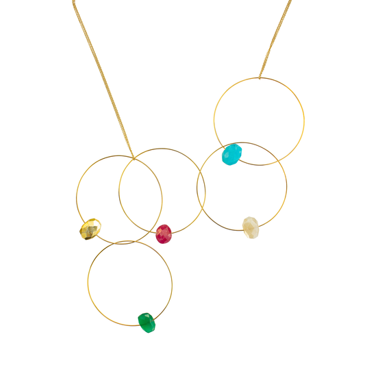 'Morph it!' Necklace with Colourful Gemstones