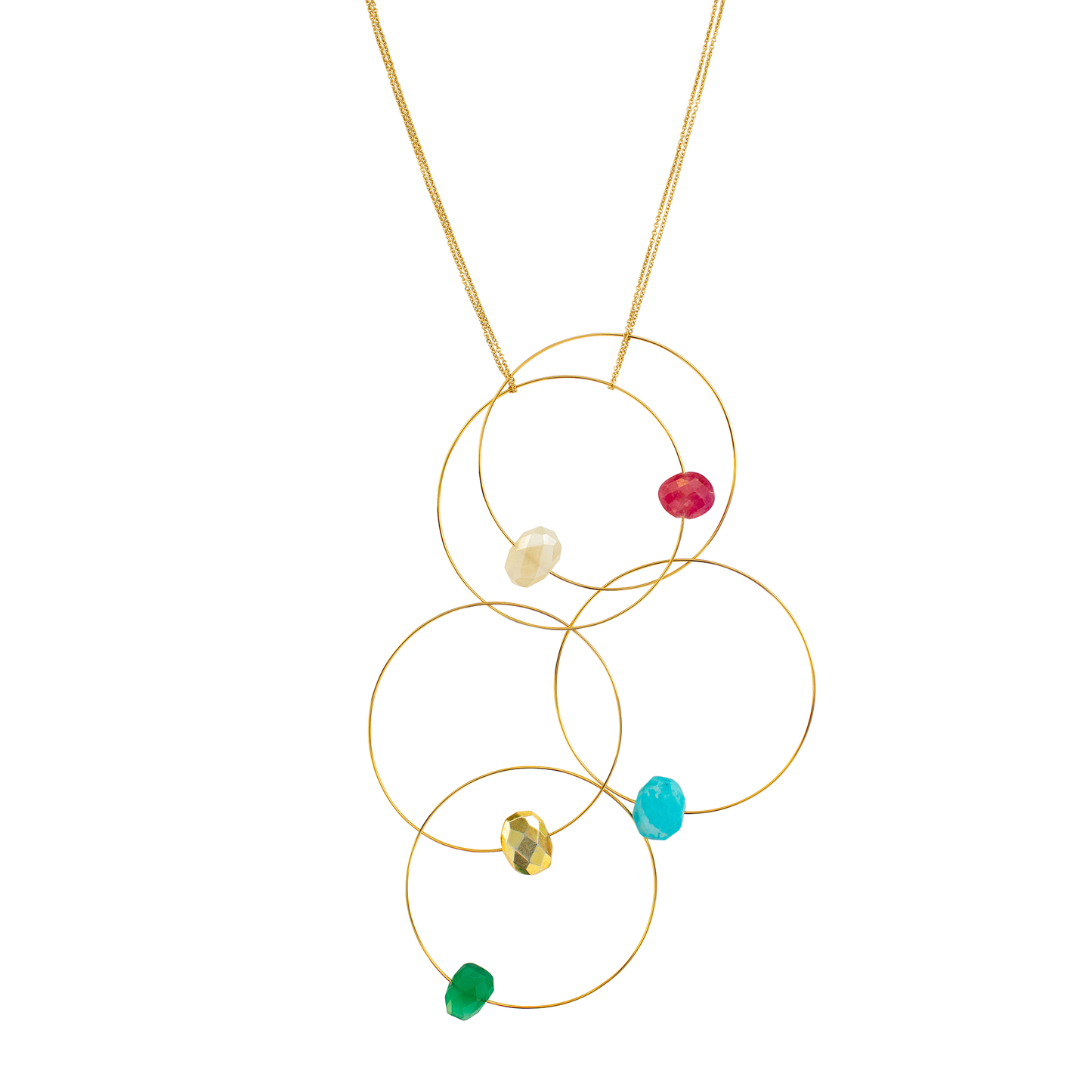 'Morph it!' Necklace with Colourful Gemstones