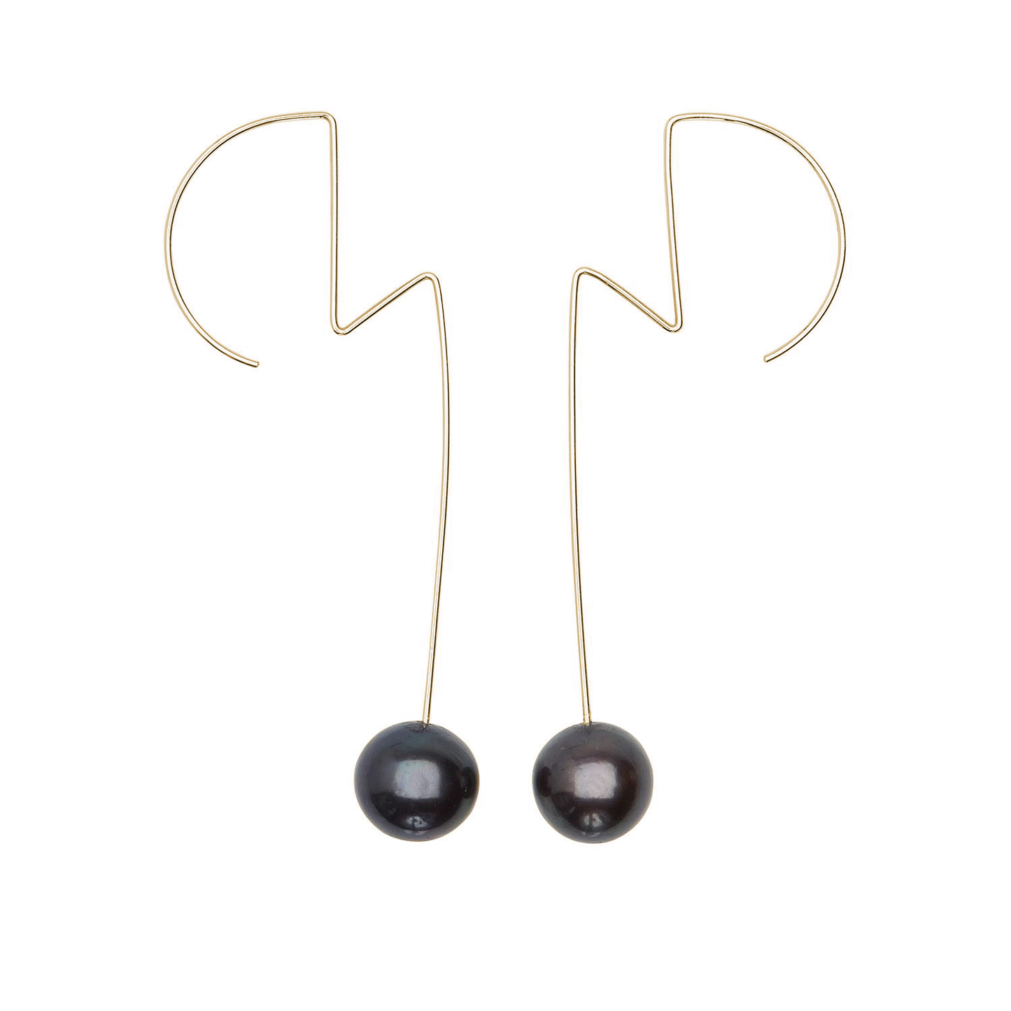 Ziggy Stardust inspired Earrings with Large Freshwater Pearls (9mm)