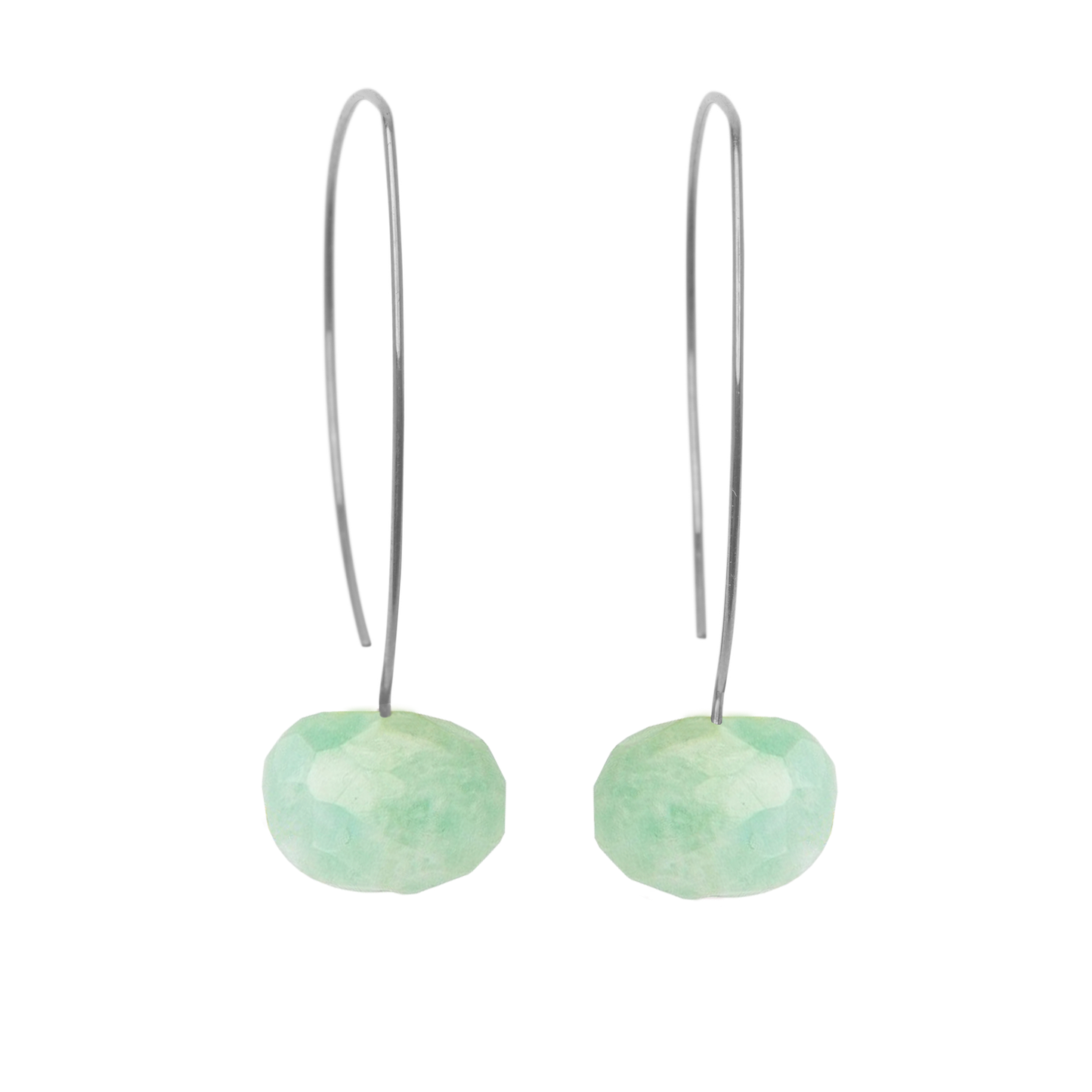 Drop Earrings with hand-cut precious gems